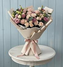 Букет цветов из:  Розы и Лизиантусы #REPLACE_PRED# Спасское Тульская область