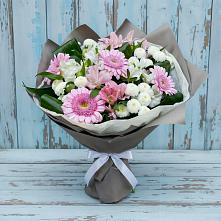Букет цветов из:  Герберы, Альстромерии и Хризантемы в Спасское Тульская область