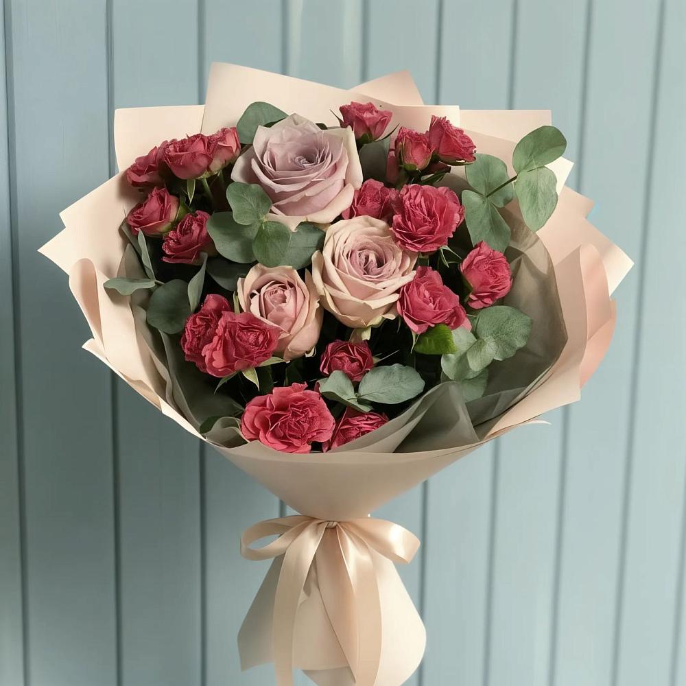 Букет цветов из: Гвоздики и Розы в Спасское Тульская область