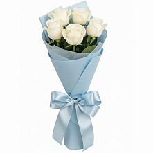 Букет 5 Белых роз Проуд в Спасское Тульская область