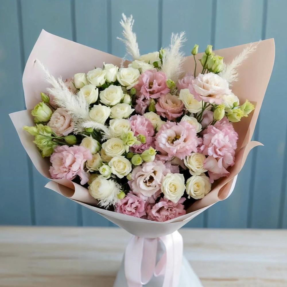 Букет цветов из: Альстромерии и Розы в Спасское Тульская область