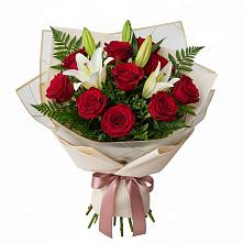 Букет цветов из:  Лилии и Розы в Спасское Тульская область