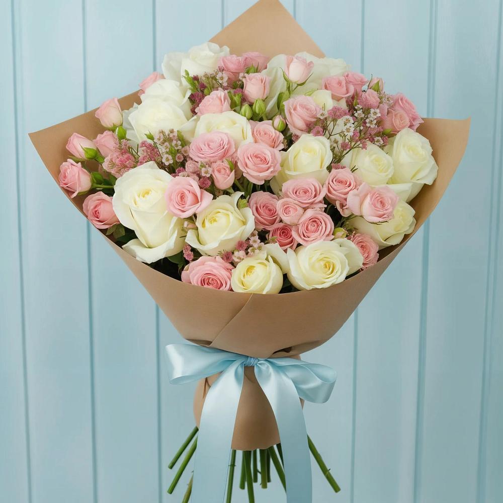 Букет цветов из: Розы в Спасское Тульская область