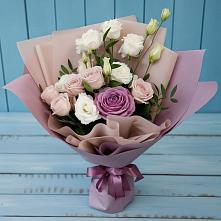 Букет цветов из:  Розы и Лизиантусы #REPLACE_PRED# Спасское Тульская область