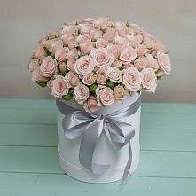 Цветочная композиция из Розы в шляпной коробке #REPLACE_PRED# Спасское Тульская область