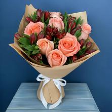 Букет цветов из:  Розы и Альстромерии в Спасское Тульская область