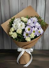 Букет цветов из:  Хризантемы и Розы в Спасское Тульская область
