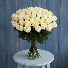 Букет 51 Белая роза Эдлесс Лав в Спасское Тульская область