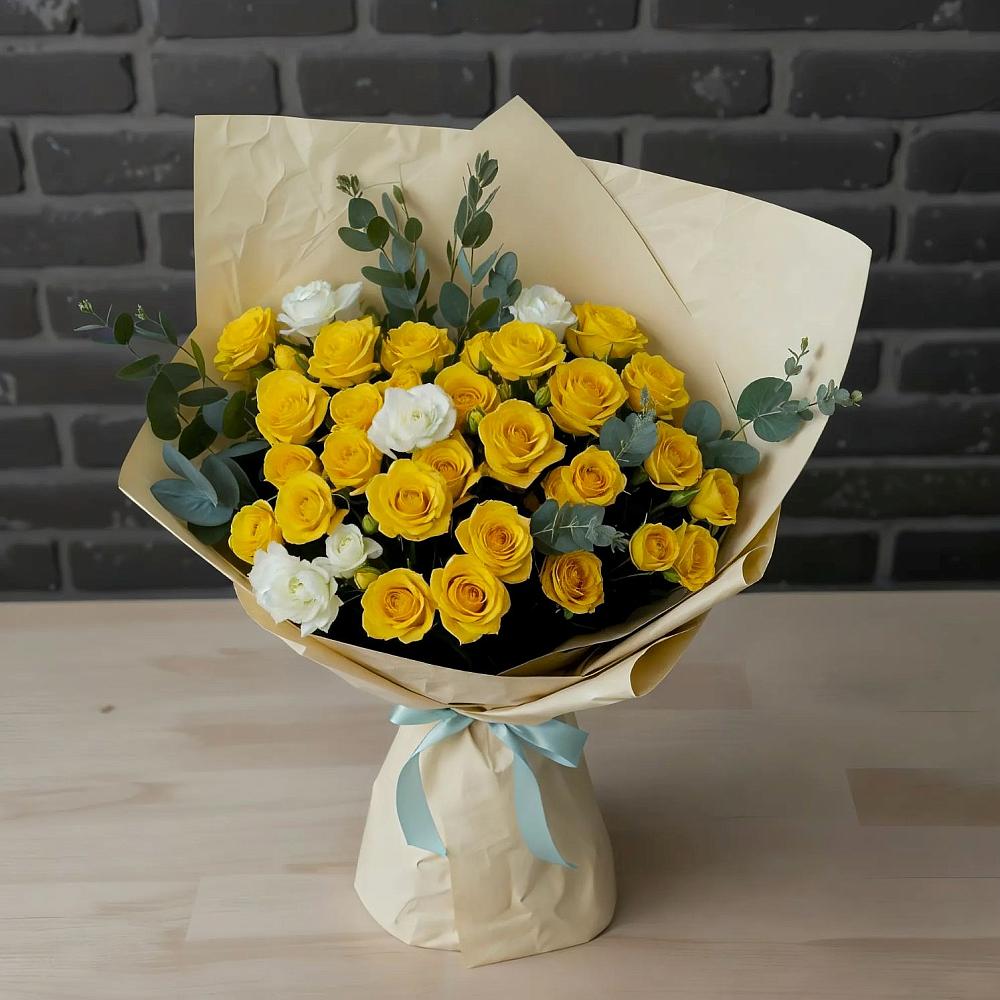 Букет цветов из: Розы в Спасское Тульская область