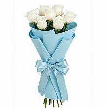 Букет 7 белых роз Проуд в Спасское Тульская область