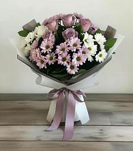 Букет цветов из:  Хризантемы и Розы #REPLACE_PRED# Спасское Тульская область