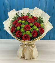 Букет цветов из:  Розы и Хризантемы в Спасское Тульская область