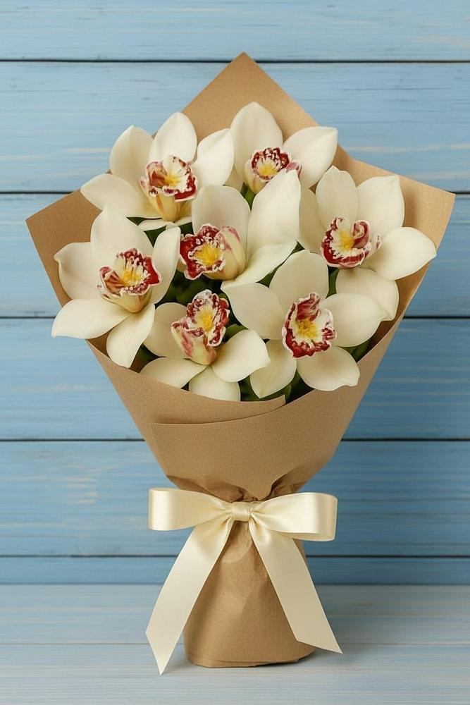 Букет цветов из: Орхидеи и Розы в Спасское Тульская область